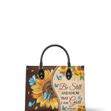 Be Still And Know Leather Handbag