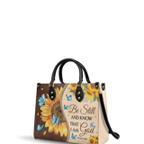 "Presence" - Psalm 46:10 Leather Handbag