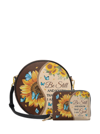 Presence - Psalm 46:10 Circle Crossbody Bag Deal