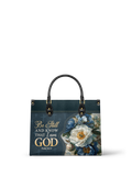 Peace - Psalm 46:10 Leather Handbag