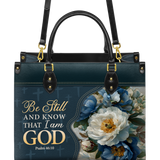 "Peace" - Psalm 46:10 Leather Handbag