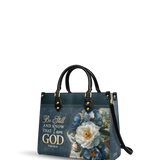 "Peace" - Psalm 46:10 Leather Handbag