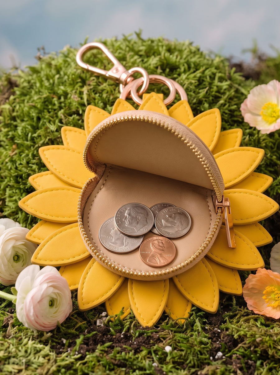 "Be Still & Know" - Sunflower Coin Purse Charm