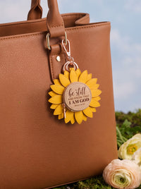 "Be Still & Know" - Sunflower Coin Purse Charm