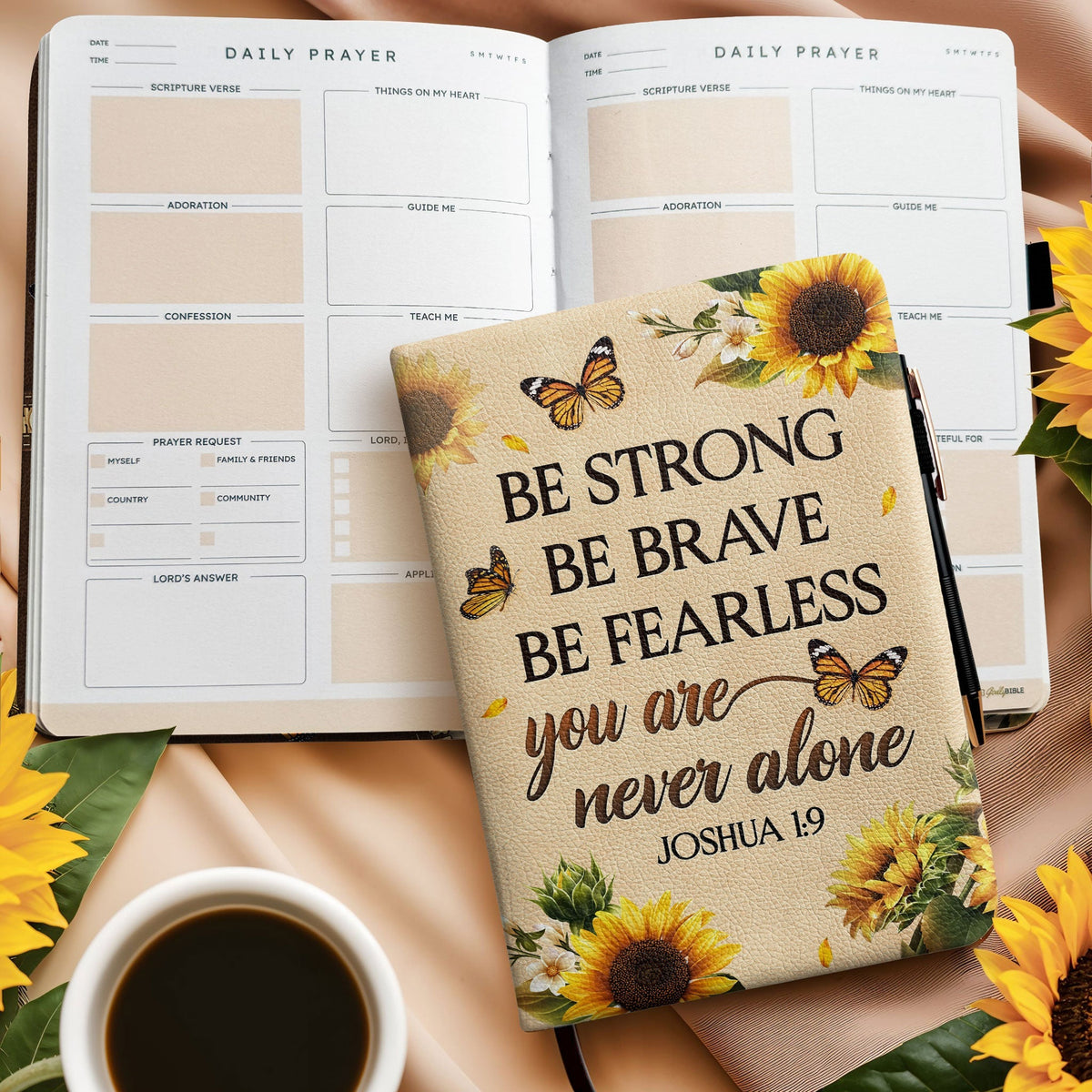 Bold - Joshua 1:9 Leather Prayer Journal
