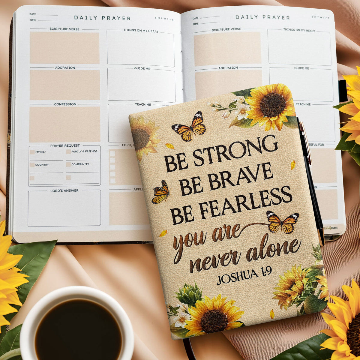 Bold - Joshua 1:9 Leather Prayer Journal