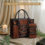 "Believe" - Philippians 4:13 Leather Handbag Deal