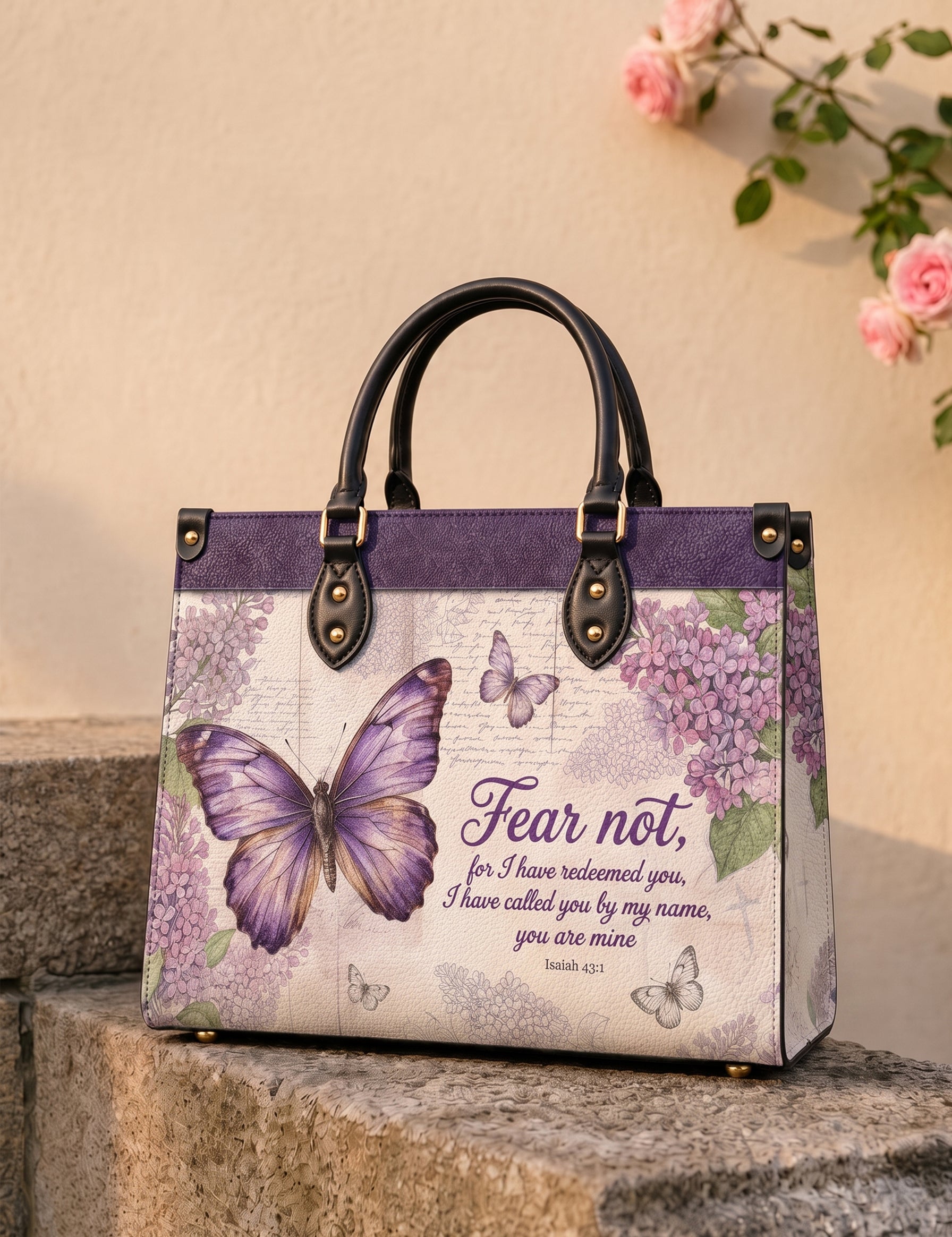 Beloved - Isaiah 43:1 Deluxe Leather Handbag Pre-order