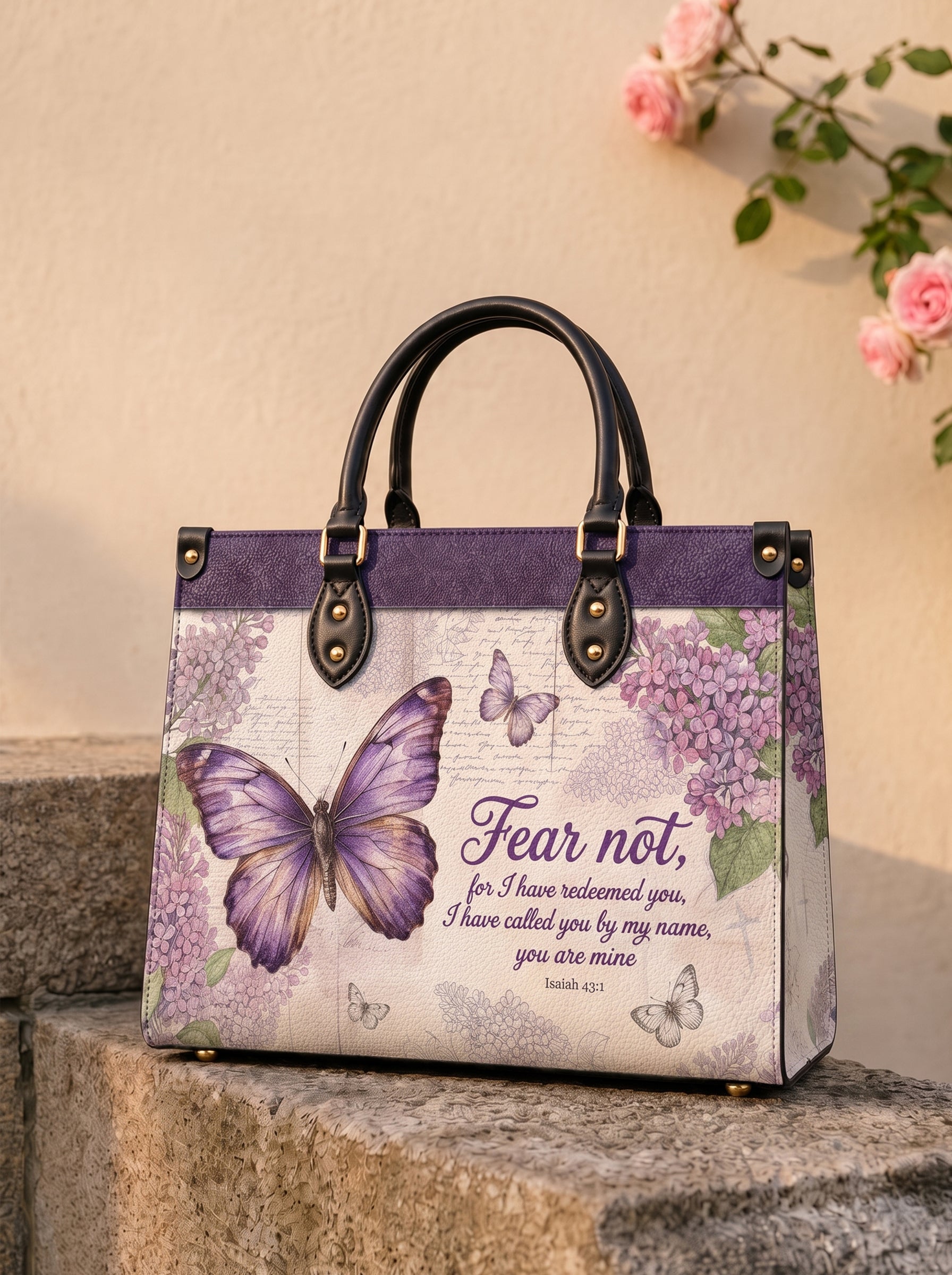 Beloved - Isaiah 43:1 Deluxe Leather Handbag Pre-order