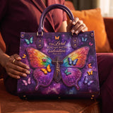 My Light - Psalm 27:1 Applique Leather Handbag