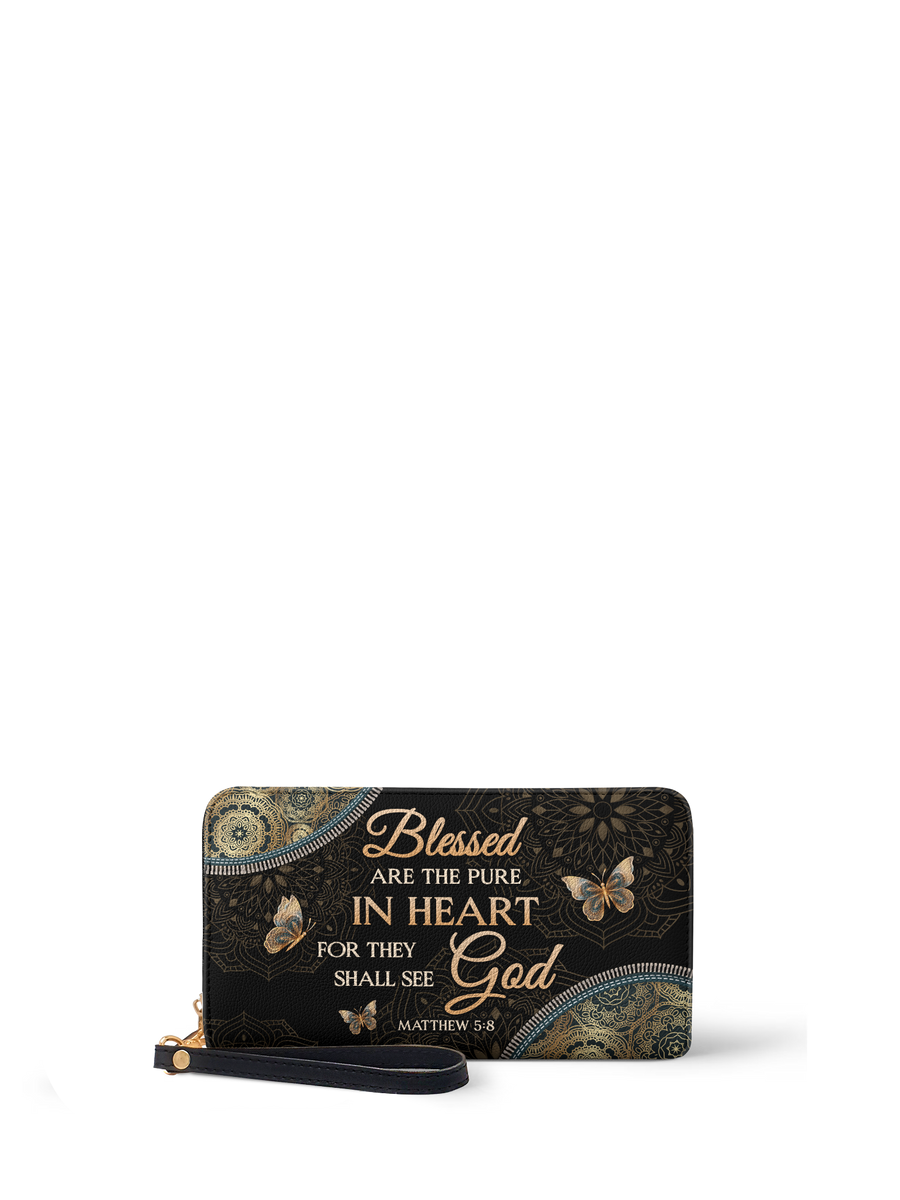 Pure - Matthew 5:8 Leather Wallet Deal