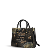 "Pure" - Matthew 5:8 Leather Handbag