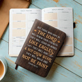 Wings - Isaiah 40:31 Leather Prayer Journal