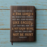Wings - Isaiah 40:31 Leather Prayer Journal