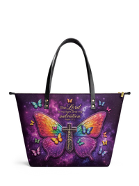My Light - Psalm 27:1 Leather Tote Bag Preorder