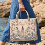 Walk By Faith - 2 Corinthians 5:7 Applique Leather Handbag
