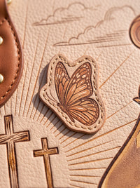 Lion of Judah - Joshua 1:9 Applique Leather Handbag Pre-order