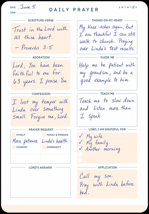 Daily Prayer Template