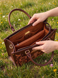 My Shepherd - Psalm 23:1 Applique Leather Handbag Pre-order