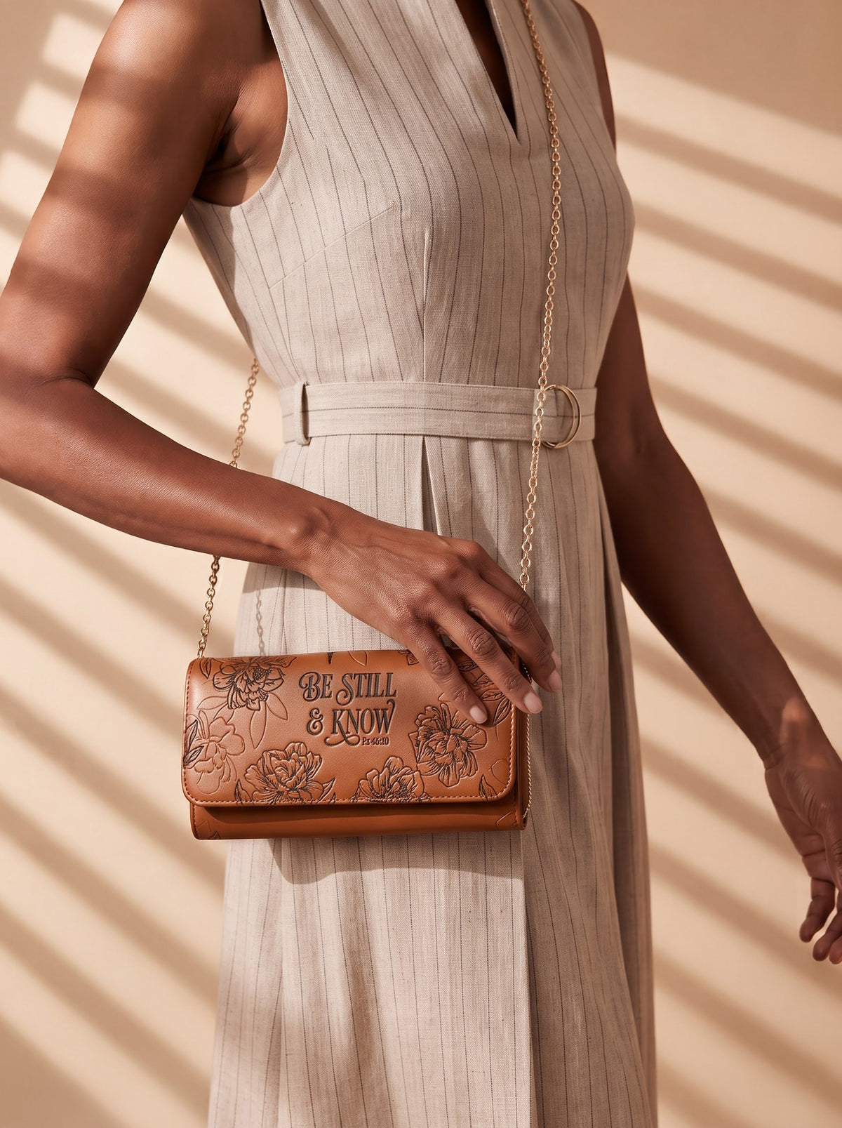 Tranquil - Psalm 46:10 Embossed Leather Wallet