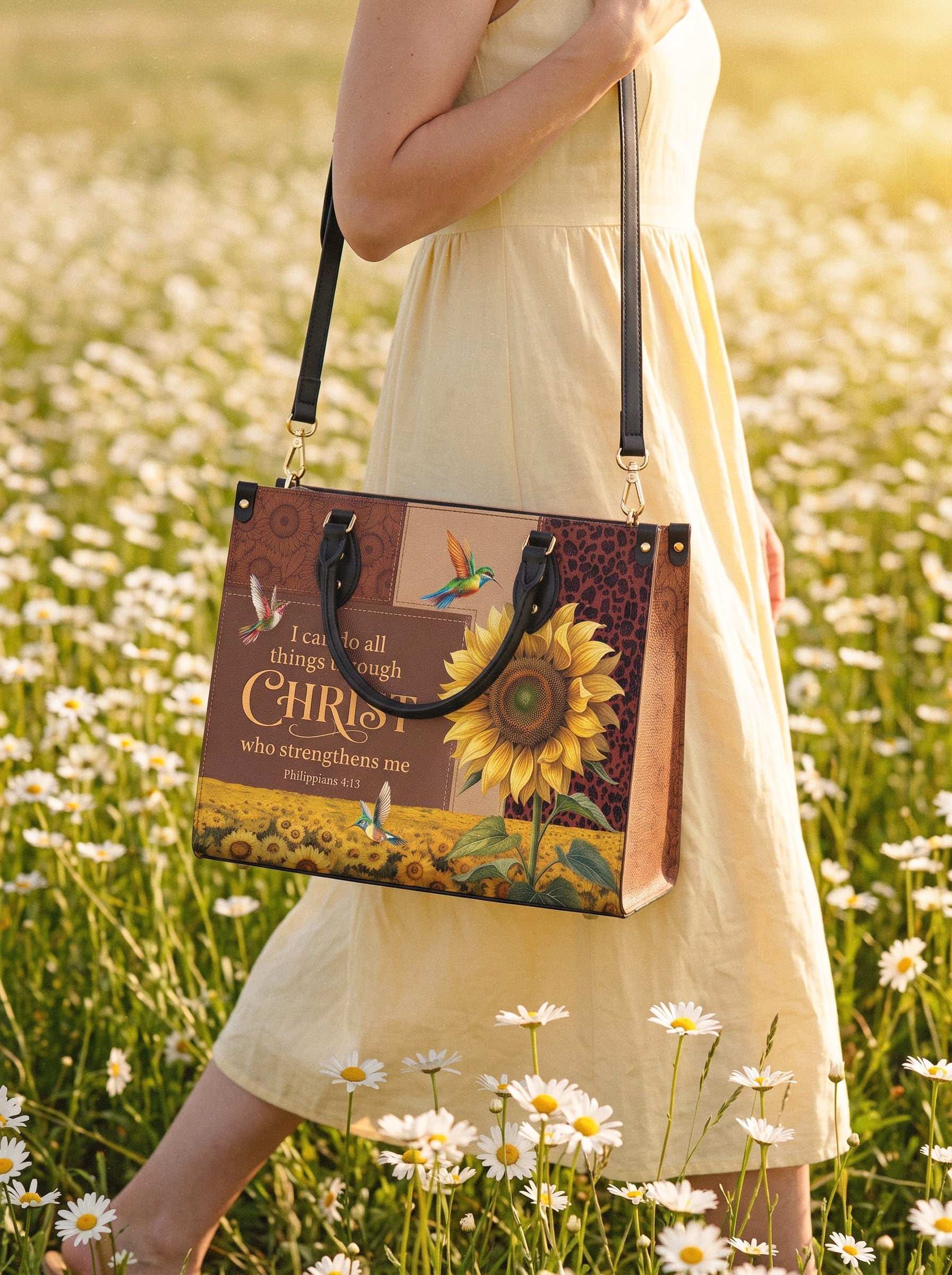 Dawn - Philippians 4:13 Deluxe Leather Handbag Pre-order