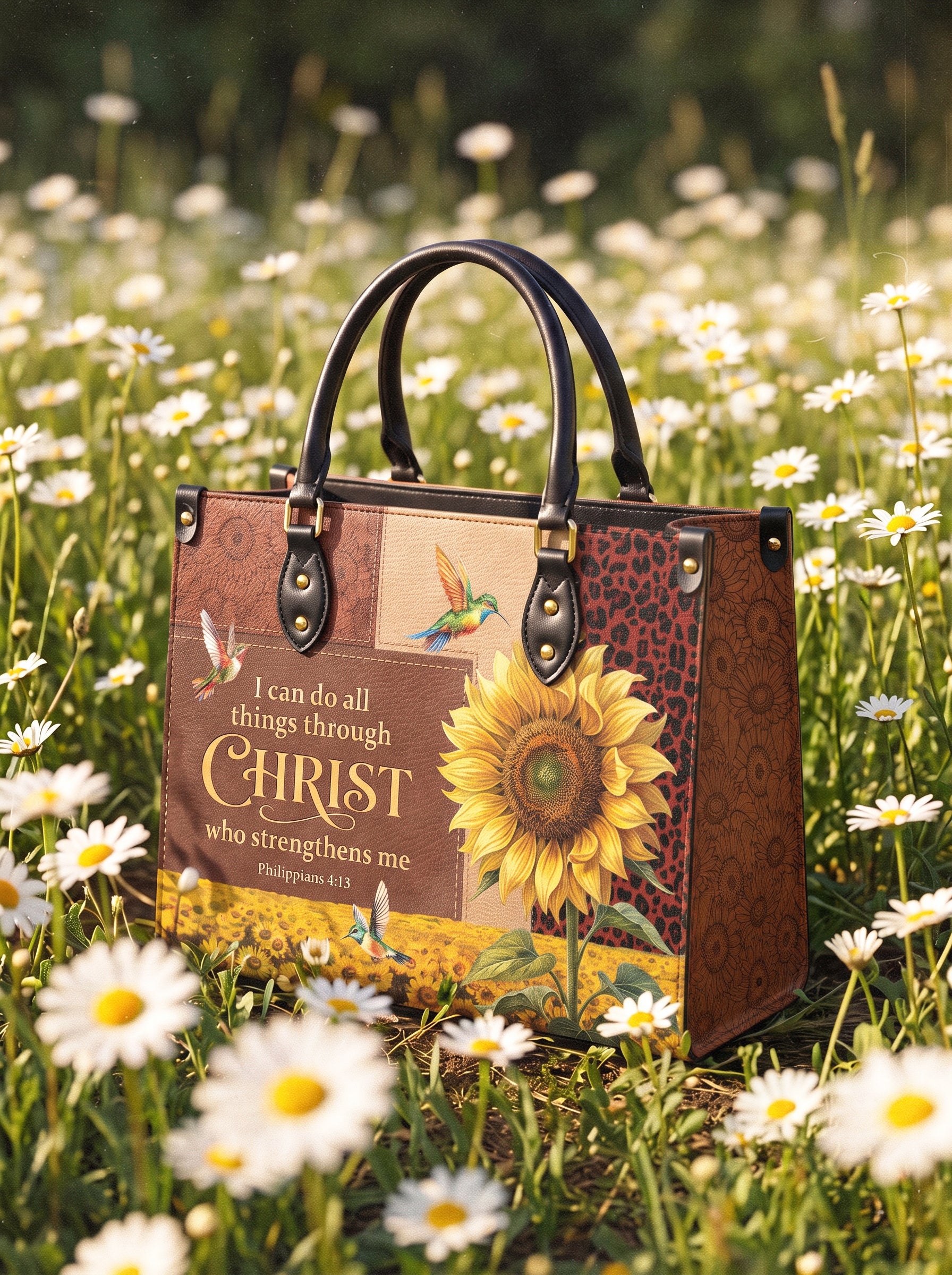 Dawn - Philippians 4:13 Deluxe Leather Handbag Pre-order