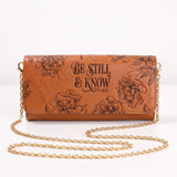 Tranquil - Psalm 46:10 Embossed Leather Wallet