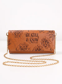 Tranquil - Psalm 46:10 Embossed Leather Wallet