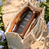 Hope Rising - Romans 15:13 Applique Leather Handbag