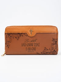 Majestic - Psalm 46:10 Embossed Leather Wallet Pre-order