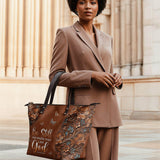 "Stillness" - Psalm 46:10 Leather Tote Bag