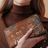 Stillness - Psalm 46:10 Leather Wallet Deal