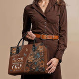 "Stillness" - Psalm 46:10 Leather Handbag
