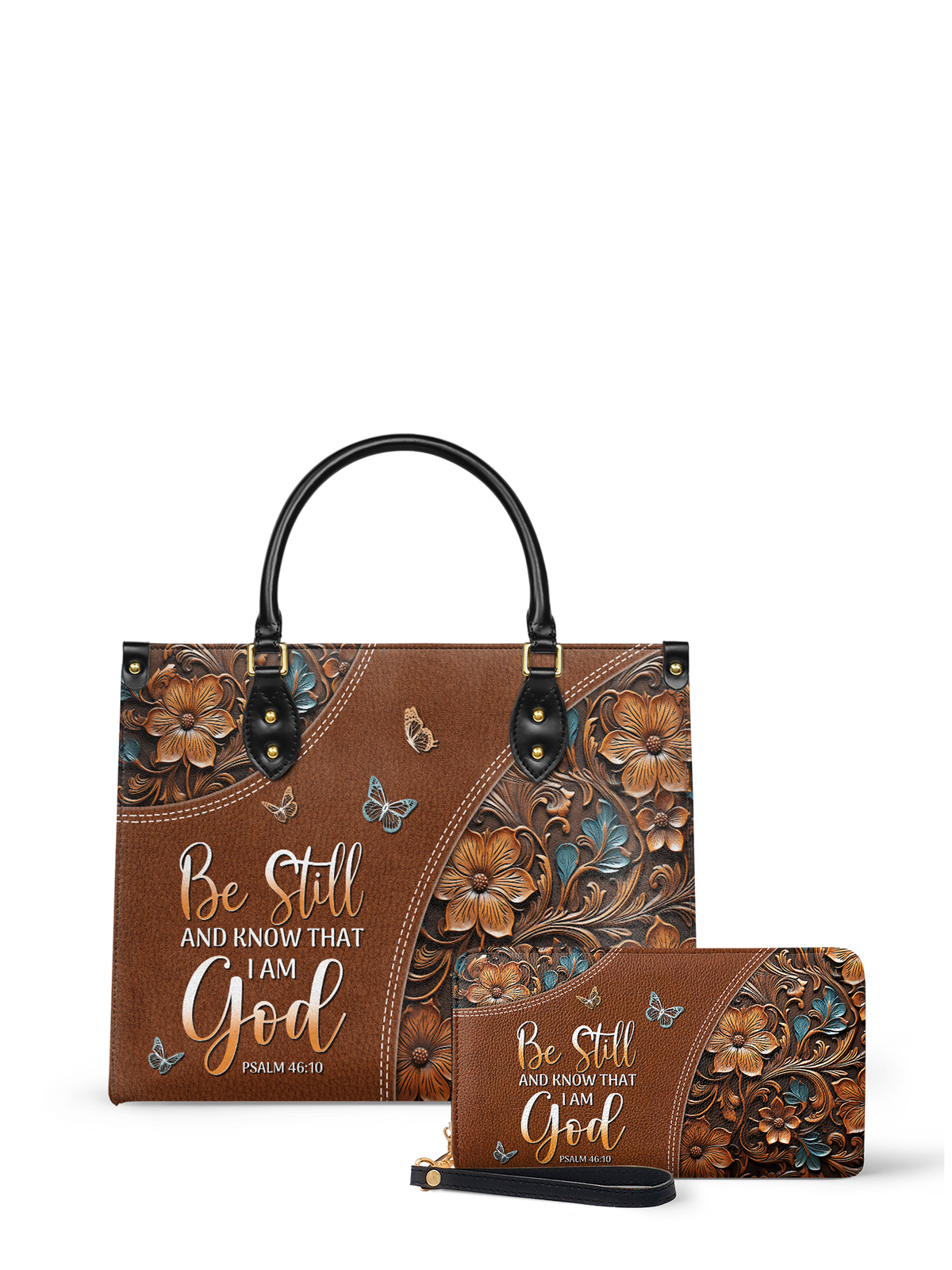 Stillness - Psalm 46:10 Leather Handbag Deal