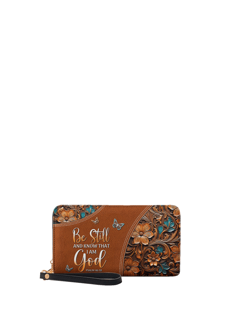 Stillness - Psalm 46:10 Leather Wallet Deal