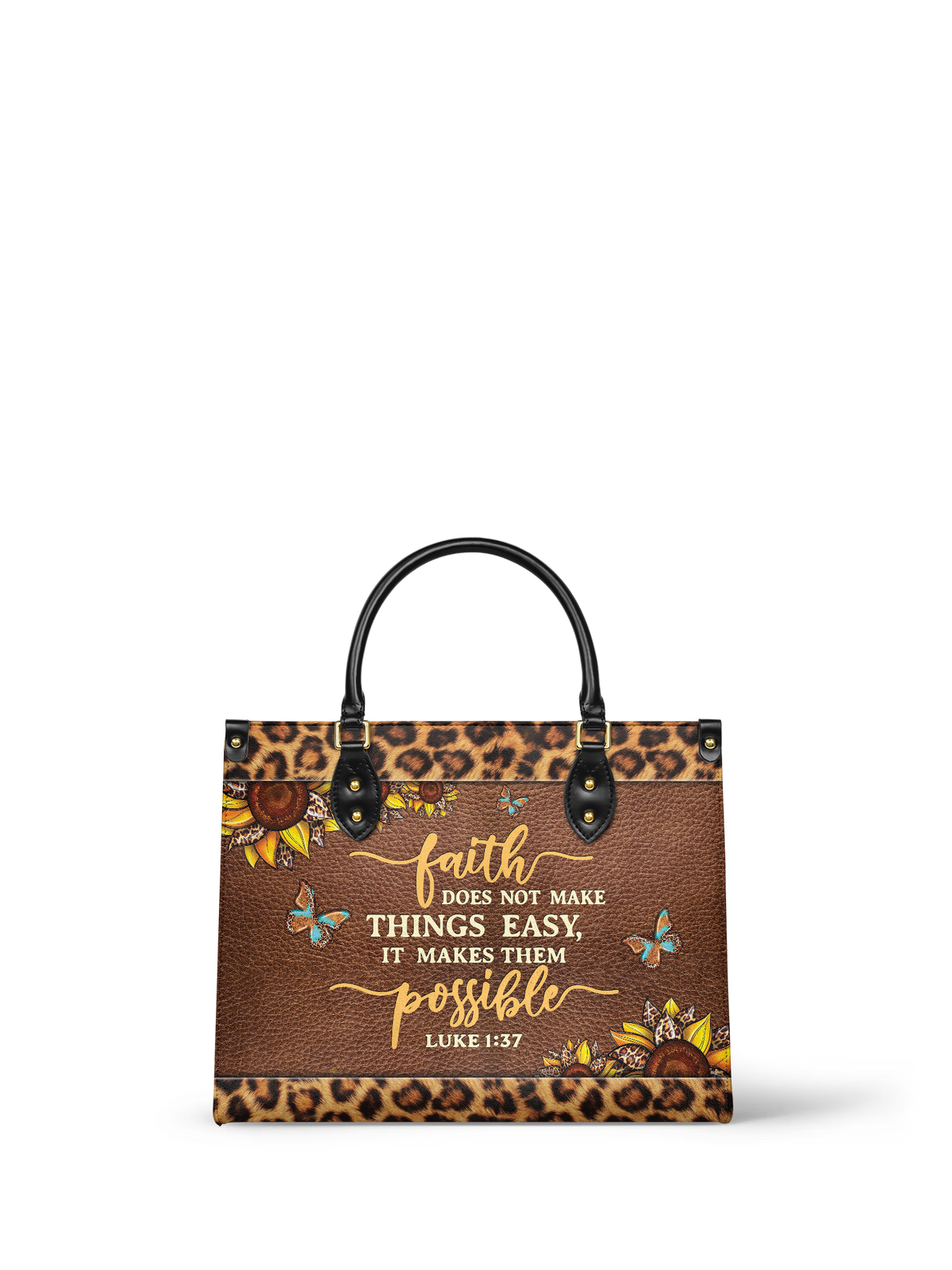 Possible - Luke 1:37 Leather Handbag