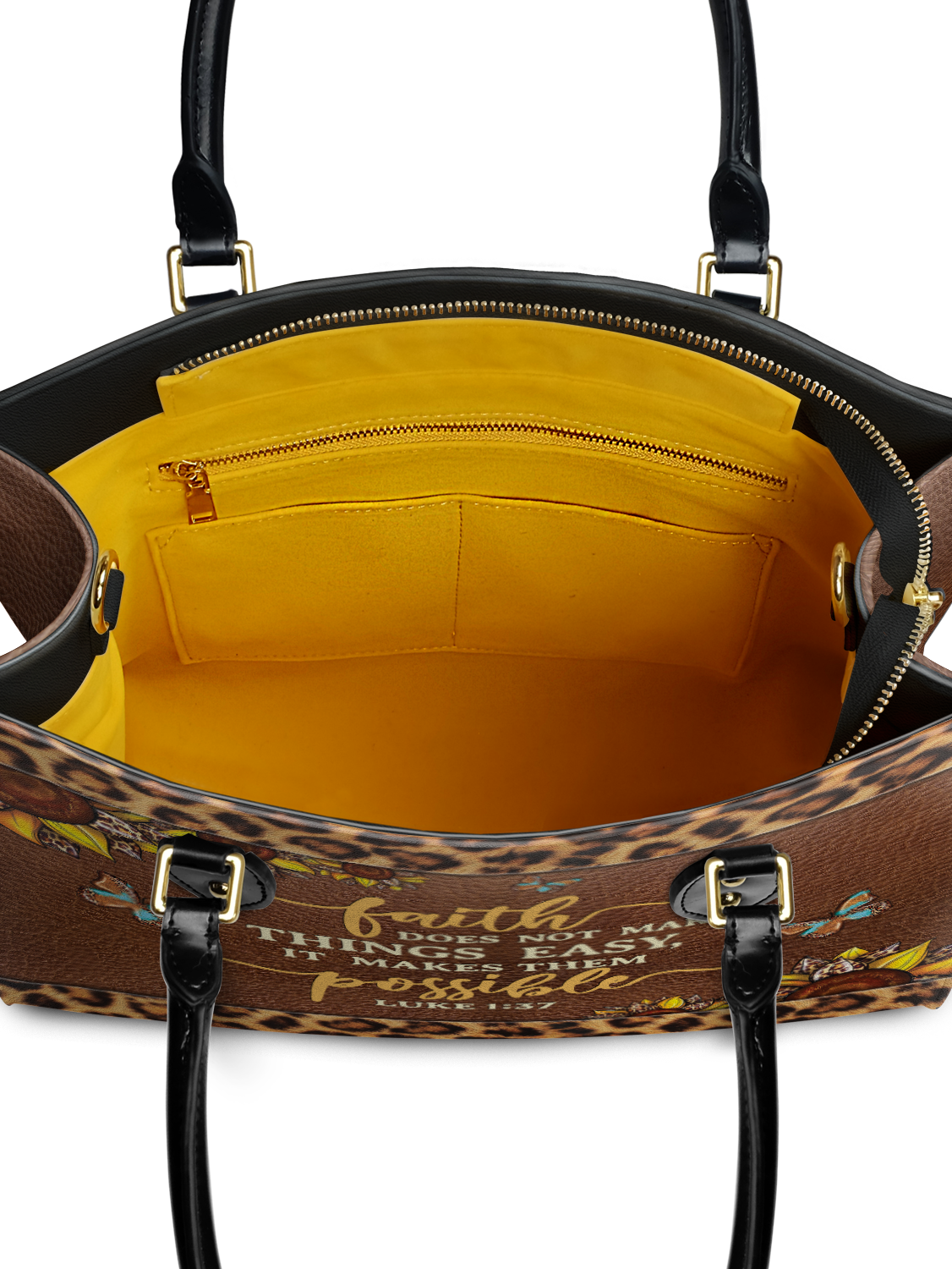Possible - Luke 1:37 Leather Handbag