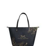 Faith Elegant Flower Leather Tote Bag