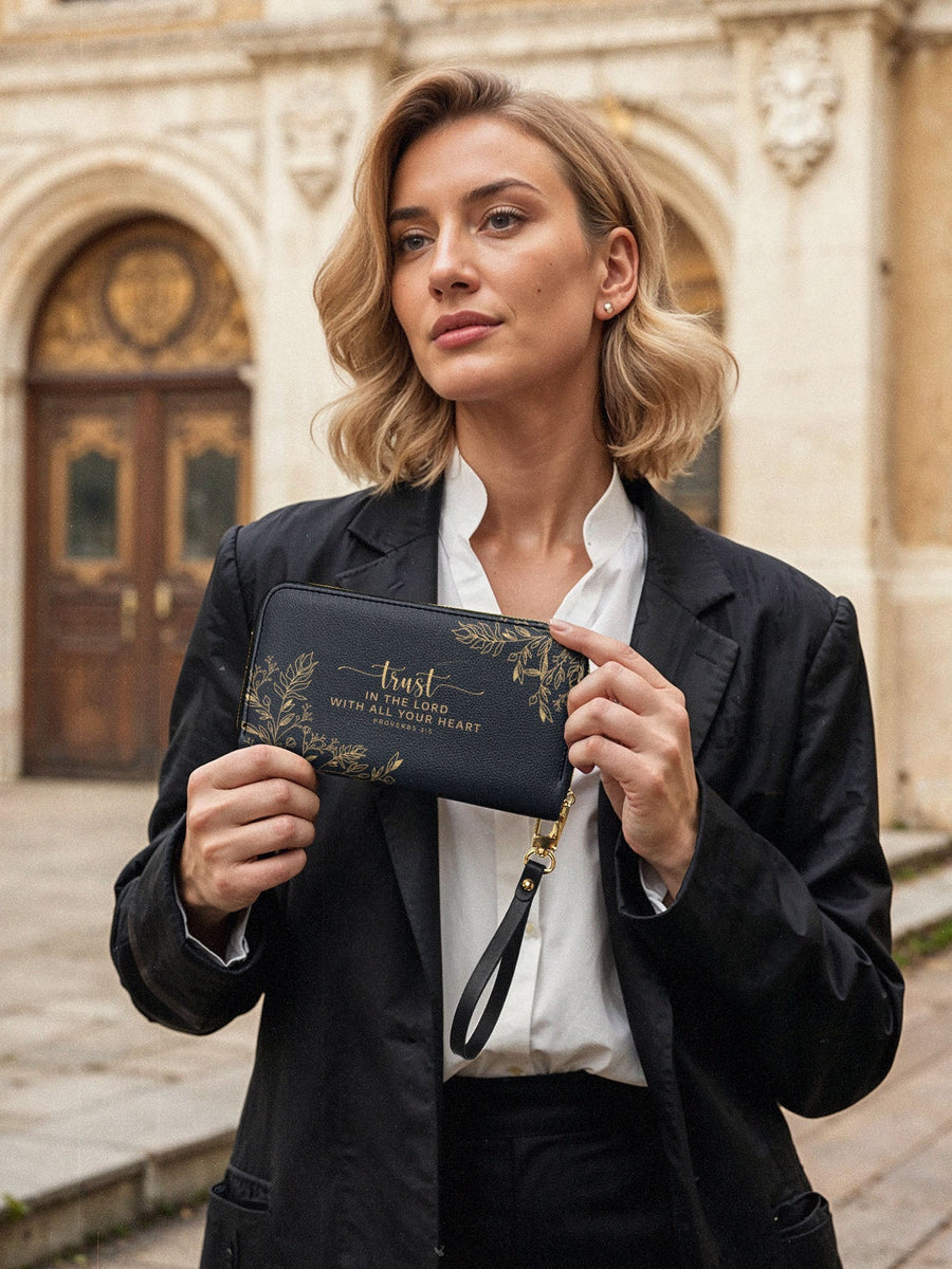 Trust - Proverbs 3:5 Leather Wallet Deal