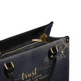 Trust - Proverbs 3:5 Leather Handbag