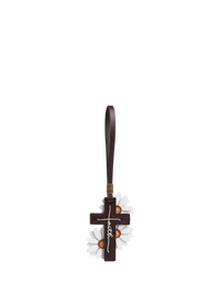"Faith in Bloom" - Daisy Cross Leather Bag Charm