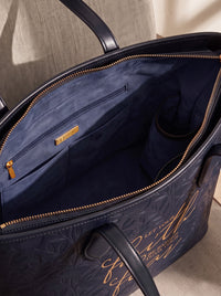 Faith Over Fear - Embossed Leather Tote