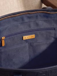 Faith Over Fear - Embossed Leather Tote