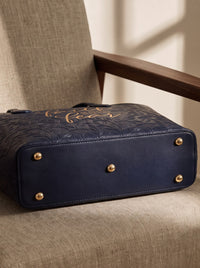 Faith Over Fear - Embossed Leather Tote