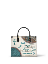 Poise - 2 Timothy 1:7 Leather Handbag