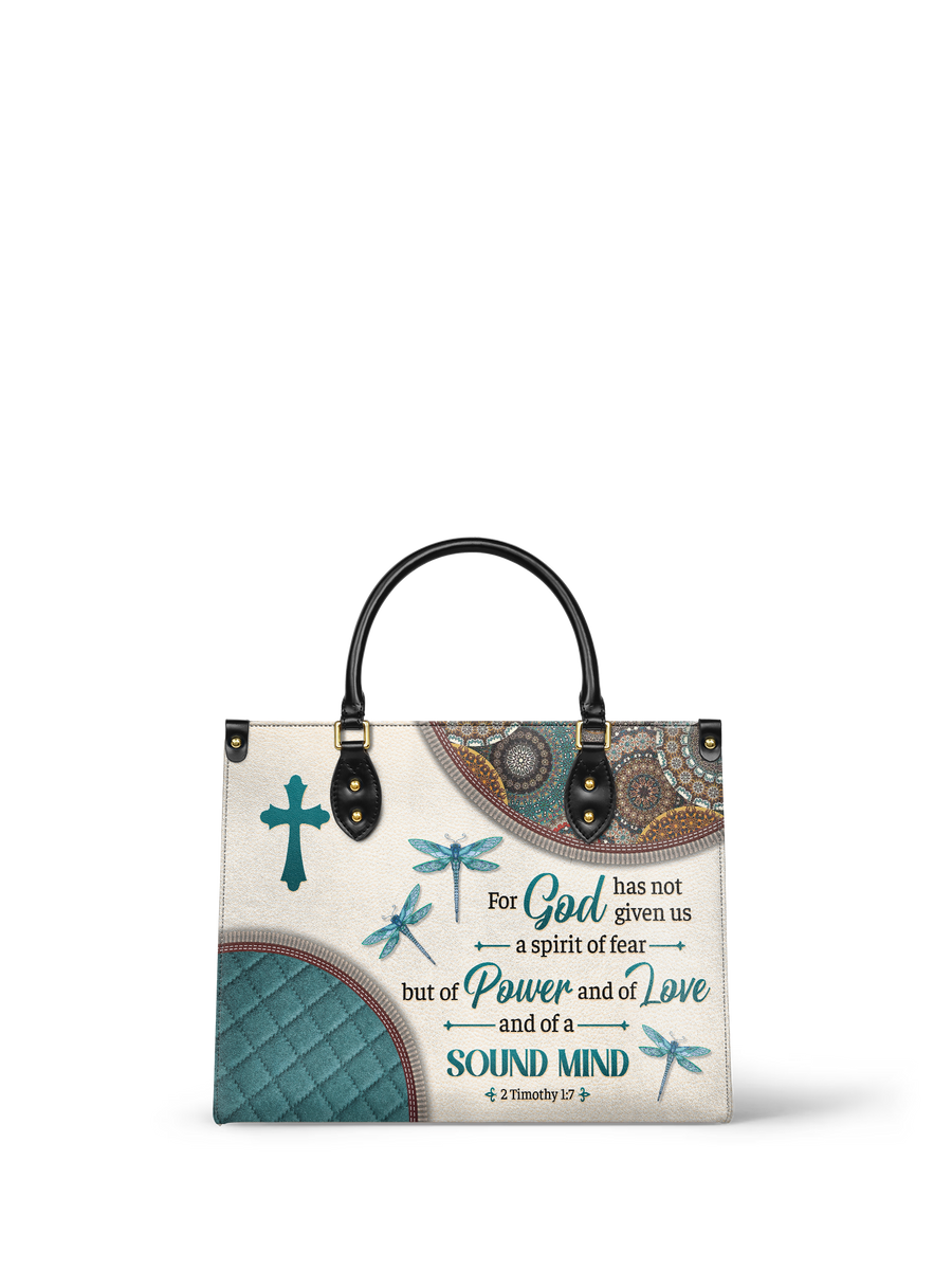 Poise - 2 Timothy 1:7 Leather Handbag