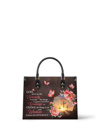 God Grant Me The Serenity Leather Handbag