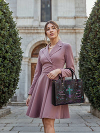 Unshaken - Psalm 46:5 Leather Handbag