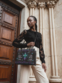 Unshaken - Psalm 46:5 Leather Handbag