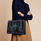 Unshaken - Psalm 46:5 Leather Handbag